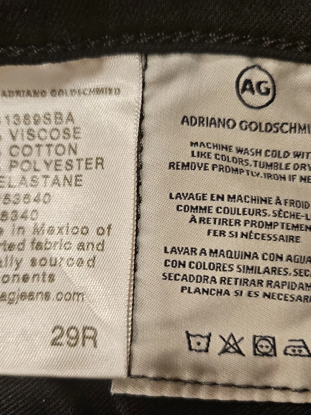 AG Adriano Goldschmied Legging Ankle Super Skinny Jeans Black Women’s Size 29R - Picture 9 of 13